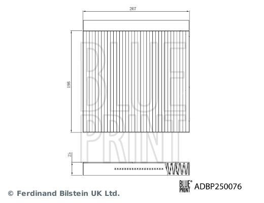 Фільтр салону ADBP250076 Blue Print